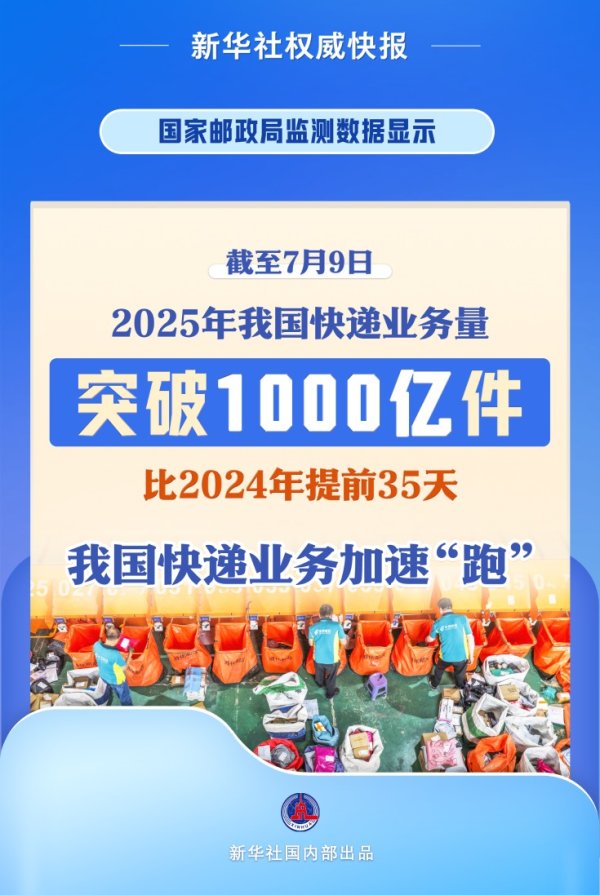 宏源证券 新华社权威快报｜突破1000亿件！今年我国快递业务加速“跑”